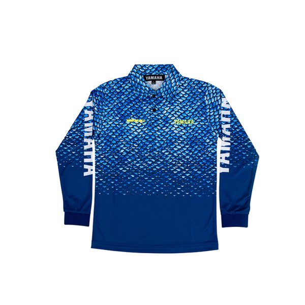 Yamaha Kids Scale Fishing Shirt - Blue